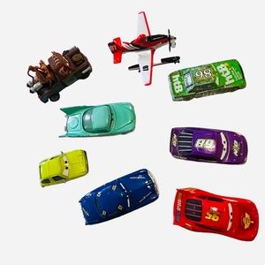 Cars- Lighting McQueen, Doc, Mater, and friends